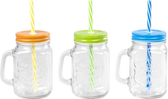 SGTT Set Brillen aus Glas mit Strohhalm 480ml 12 Stück