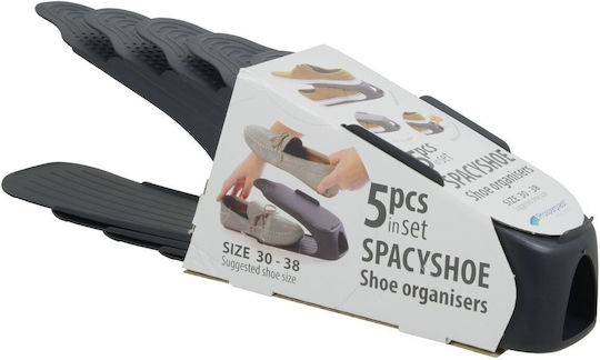 SGTT Husă Din Plastic Pentru Depozitarea Pantofilor Neagră 5 Bucăți