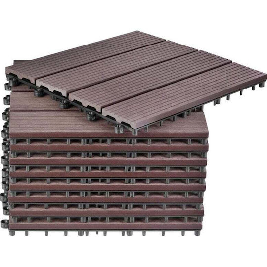 SGTT Material Pentru Pardoseală De Grădină Din Plastic 31x31cm 9 Bucăți