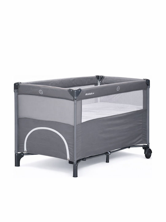 Loc de Joacă cu Două Nivele cu Saltea Gri 210x210cm