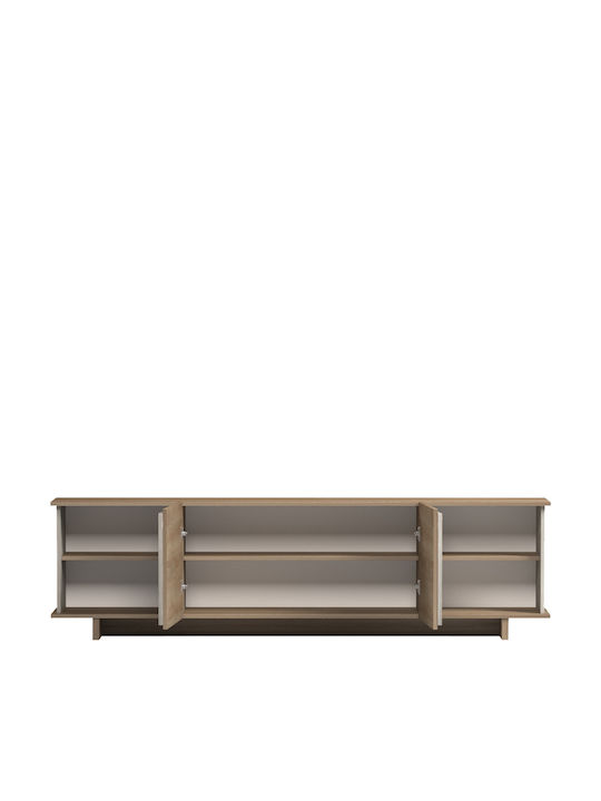 Έπιπλο Τηλεόρασης Zafore Γκρι Μπεζ Μ180xΠ33xΥ50cm