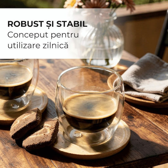 Miamio Σετ Φλιτζάνια Espresso Γυάλινα Διάφανα 100ml 6τμχ