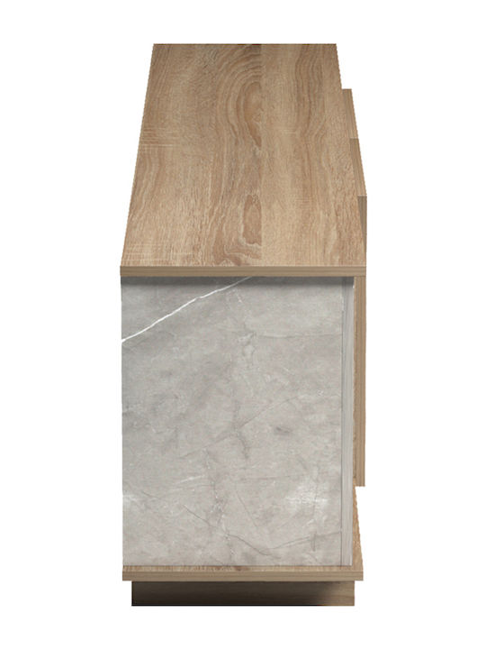Έπιπλο Τηλεόρασης Zafore Γκρι Μπεζ Μ180xΠ33xΥ50cm