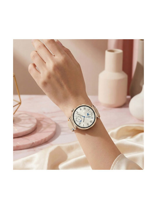 Leather White Strap (Apple Watch 38/40/41/42mm Realme Watch 5)