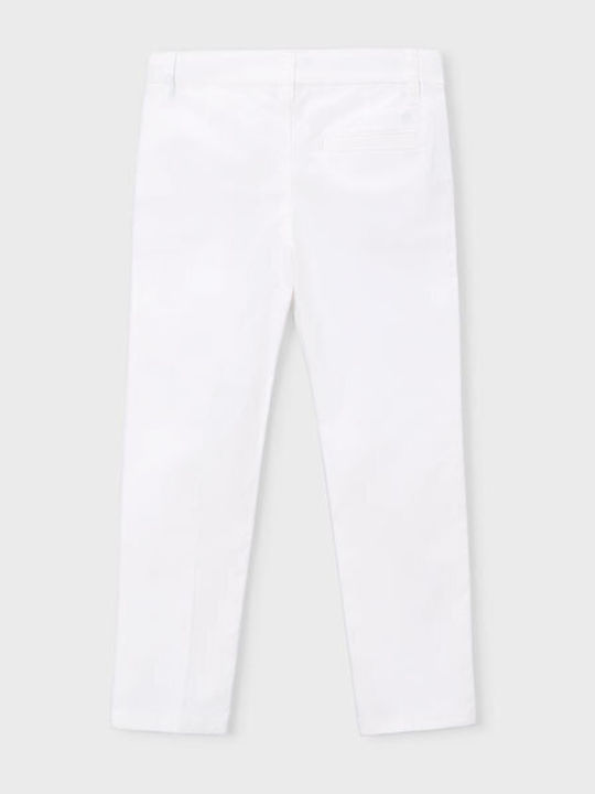 Mayoral Kids Chino Fabric Trousers White