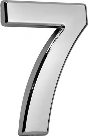 Number 7 Silver Abs House Apartment Number 70x100 Mm