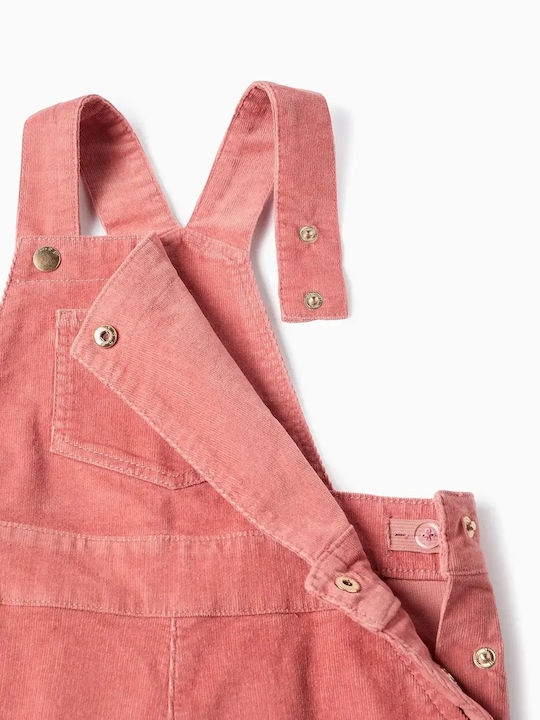 Kids Corduroy Dungarees Dusty Pink