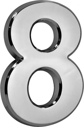 Number 8 Silver Abs House Apartment Number 70x100 Mm