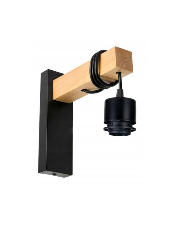 Lampa de Perete Modernă cu Soclu E27 Neagră 12x17x23cm