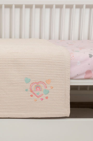 Viokarpet Waffle Pink Baby Blanket 110x140cm
