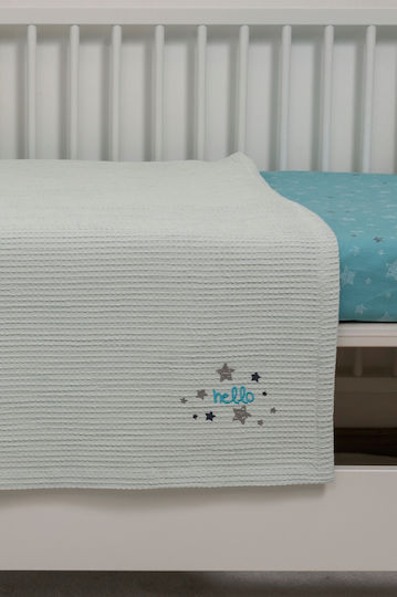 Viokarpet Waffle Blue Baby Blanket 110x140cm