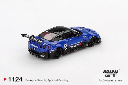 Nissan GTR R35 LB-Silhouette Works GT Син 2025 Модел Автомобил 1:64 Mini GT MGT01124-L