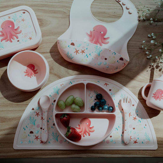 Sassi Junior Children's Food Plate Made of Orange Silicone