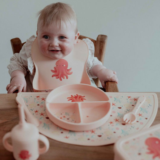 Sassi Junior Children's Food Plate Made of Orange Silicone