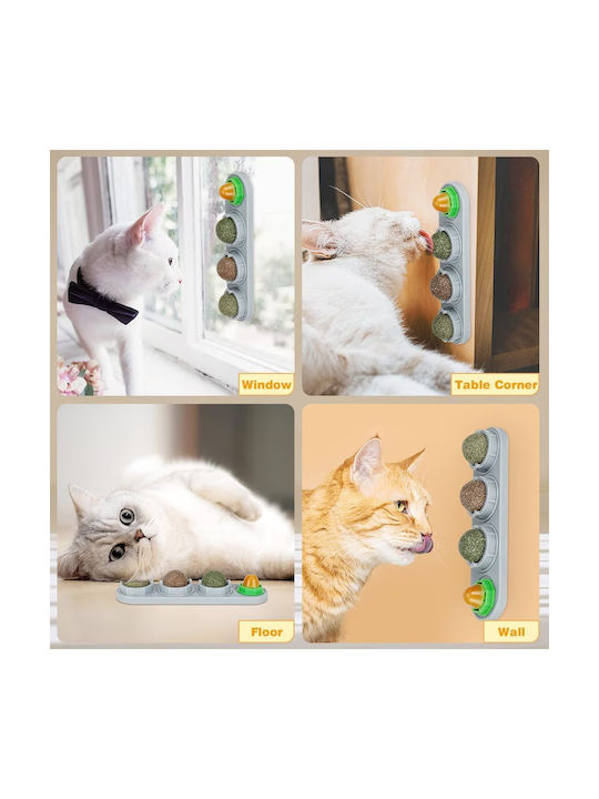 Set 4 Katzenspielzeug mit Katzenminze Bälle Katzen Pflanzenauszug Essbar