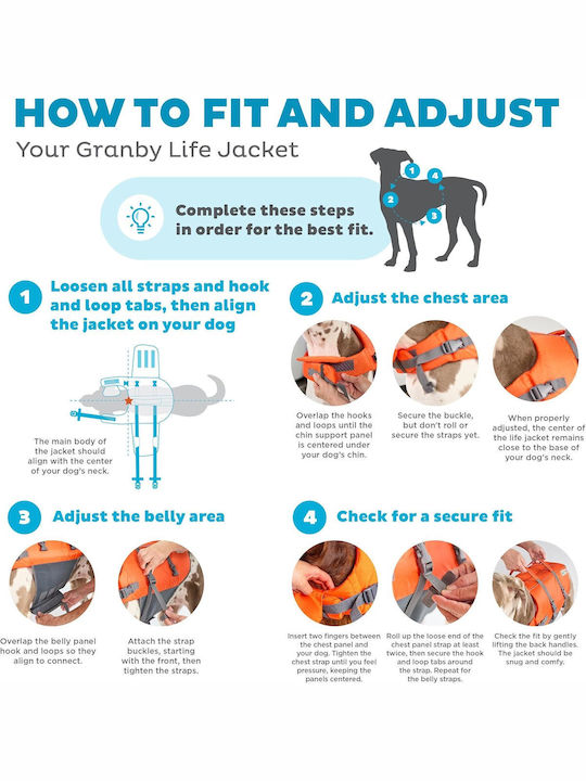 Vesta De Salvare Pentru Câini Mărimea S Outward Hound Granby Splash Greutate Minimă 6,5 Kg Portocalie Accente Reflectorizante Curele Reglabile Bandă Abdominală Mâner De Salvare