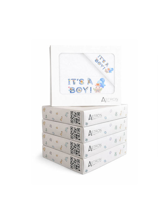 Astron Italy Set Babyhandtücher 2 Stück It's A Boy It S A Boy Gewicht 500gr/m²