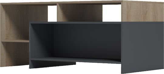 Măsuță Laterală Rectangulară Consa din Lemn Antracit L120xL60xÎ52.8cm