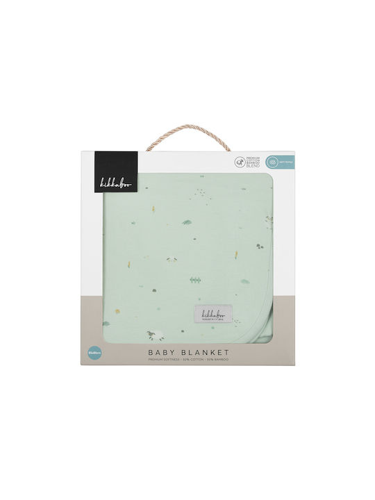 Kikka Boo Kikka Boo Baby Blanket Nursery Swaddling Blanket Bamboo Green 85x85cm
