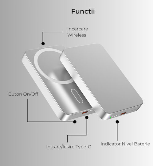 Voltres MagSafe Power Bank 10000mAh 20W Silber