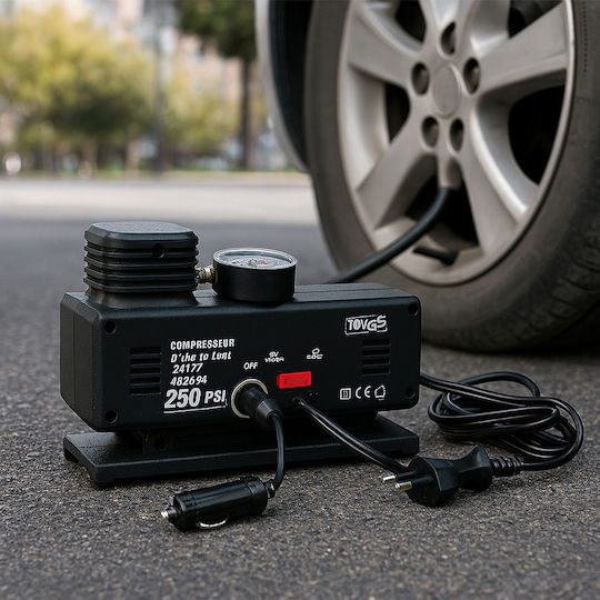 SGTT Auto Practic Autoreifenpumpe mit Kabel 12V