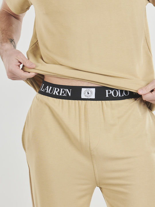 Ralph Lauren Χειμερινή Ανδρική Πιτζάμα Μπεζ