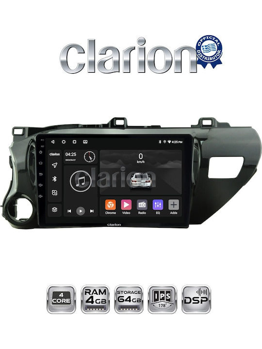 Clarion Gl32588 Οθόνη Oem Multimedia Αυτοκινήτου Toyota Hilux 2017> Carplay Androidauto Bt Gps Wifi Gprs