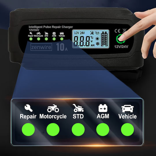Zenwire JMD-10 Car and Truck Battery Charger 12/24V