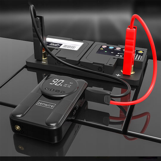 Zenwire Tragbarer Batterie-Starter Auto & Motorrad 2000A mit USB / Taschenlampe 12V
