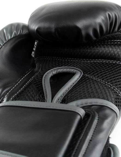 Everlast Powerlock 2 Γάντια Πυγμαχίας από Συνθετικό Δέρμα για Αγώνα Μαύρα