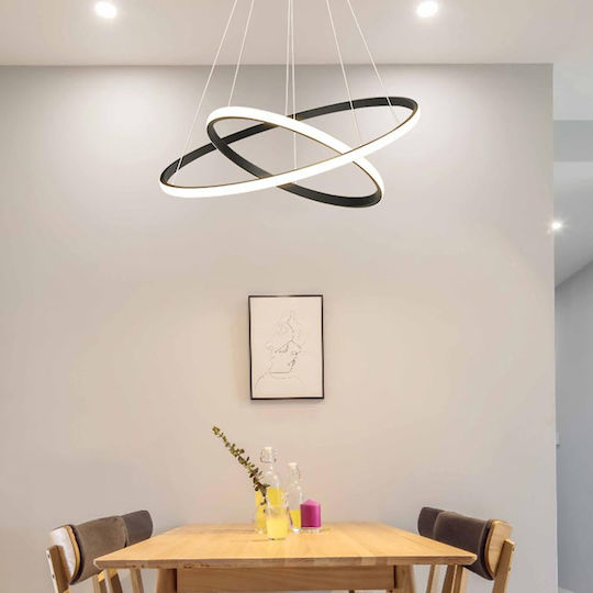 Powertech Pendant Ceiling Light Black LED with Natural White Light 60x60x120cm