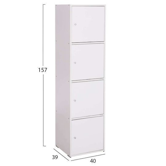 Ντουλαπι 0507276 Στήλη Μπάνιου Δαπέδου 40x39x157cm Λευκή Ντουλαπι 0507276 Στήλη Μπάνιου Δαπέδου 40x39x157cm Λευκή