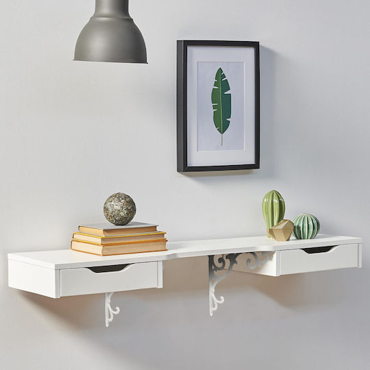 Relaxdays Suport Pentru Raft Din Metal Alb 245x245mm 2 Bucăți 10032098_49