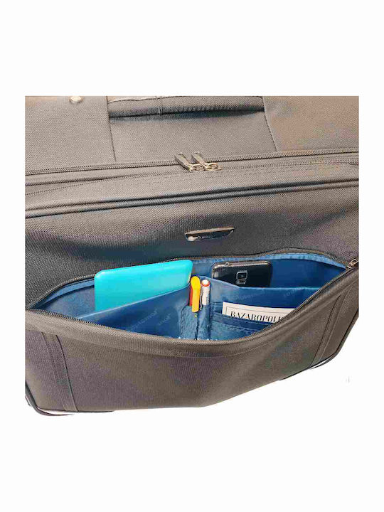 Diplomat Small The Atlanta Collection Cabin Fabric Black Suitcase With 2 Wheels Height 42cm