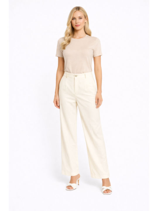 Women's Pantaloons in Regular Fit Ecru SL-3693P-26TR-ECRU