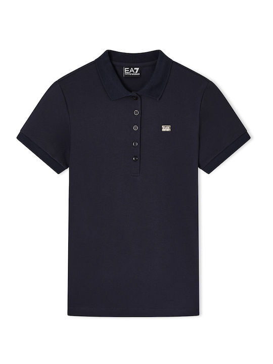 Women's Polo Blouse Short Sleeve Blue
