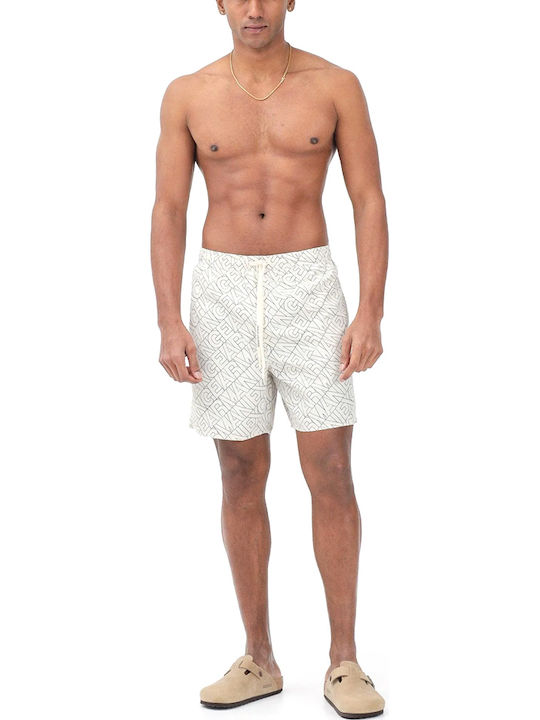Men's Swimwear Shorts Ecru-Black