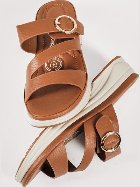 Women's Flat Sandals Flatforms Tabac Brown