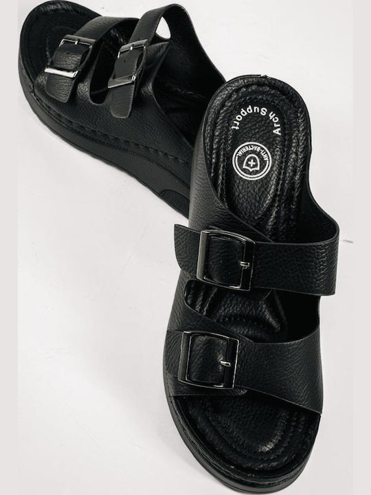 Summer Women's Platforms in Style Slippers Black