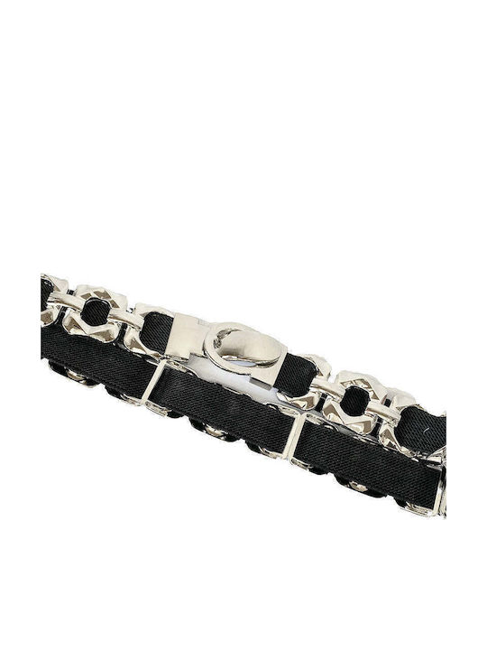 Breite Elastische Damen Gürtel Schwarz