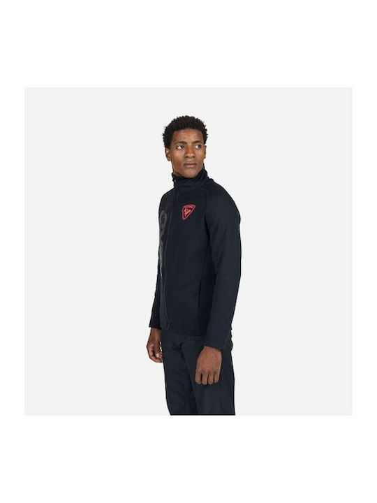 Ανδρική Ζακέτα Fleece με Κουκούλα Black
