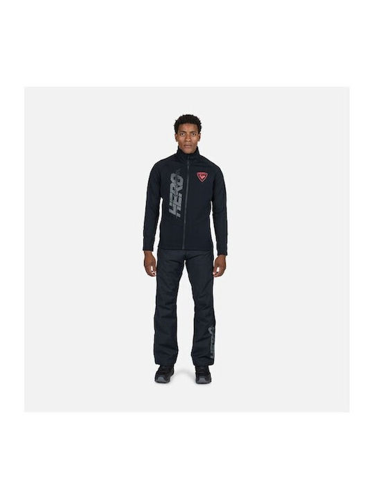 Ανδρική Ζακέτα Fleece με Κουκούλα Black