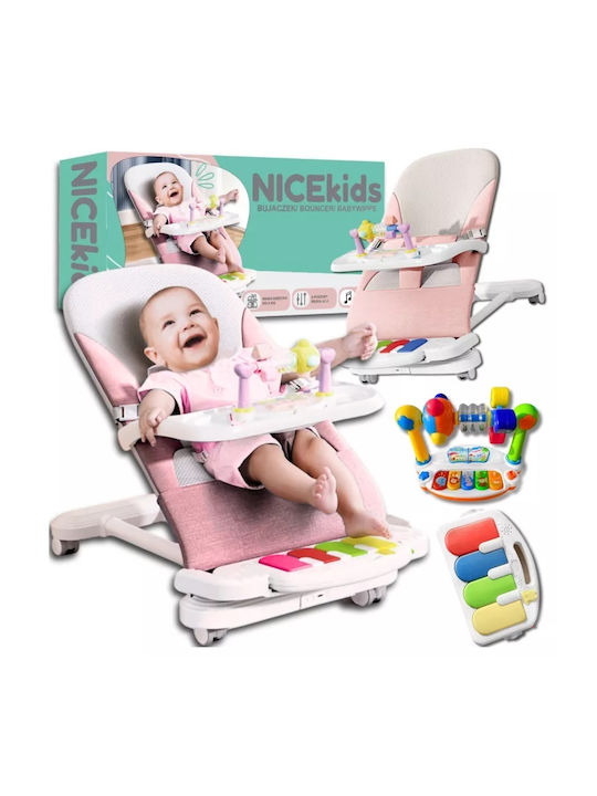 NICEkids Relax Electric pentru Bebeluși cu Muzică Roz pentru Copil până la 9kg