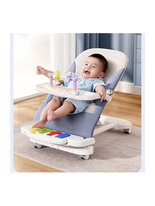 NICEkids Electric Relax Măsuță Pentru Bebeluși cu Muzică Albastru pentru Copii până la 9kg