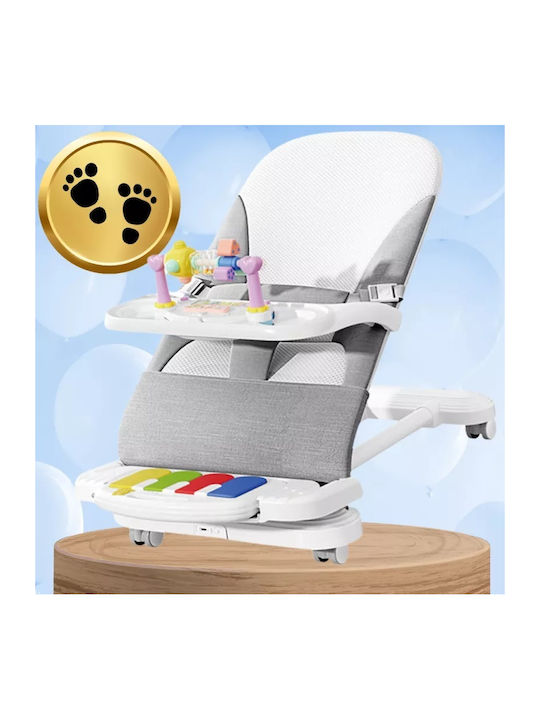 NICEkids Electric Relax Măsuță Pentru Bebeluși cu Muzică Gri pentru Copil până la 9kg