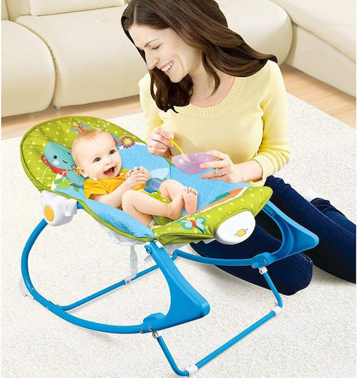 MalPlay Electric Baby Relax Swing with Vibration Blue for Child up to 18kg