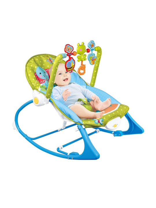 MalPlay Balansoar Electric Relax Măruș cu Vibrație Albastru pentru Copil până la 18kg