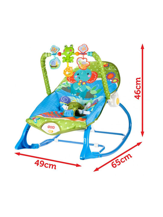 MalPlay Balansoar Electric Relax Măruș cu Vibrație Albastru pentru Copil până la 18kg