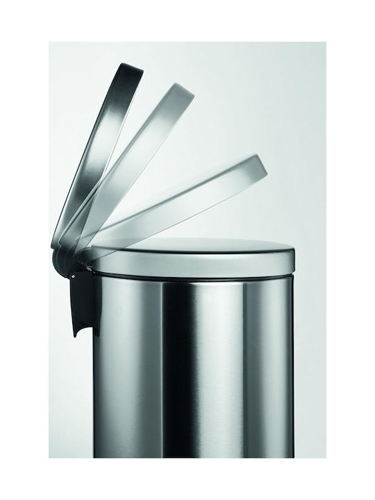 Durable Waste Bin from Stainless Steel with Pedal Gray 5lt