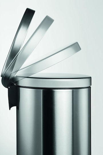 Durable Waste Bin from Stainless Steel with Pedal Gray 5lt